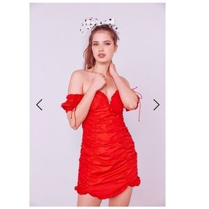 NWT For love and lemons Jackson Mini dress red